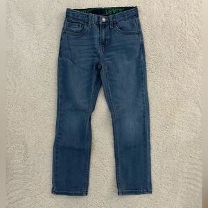 Levi's Boys Stretch Denim Straight Leg Jeans Size 7 EUC